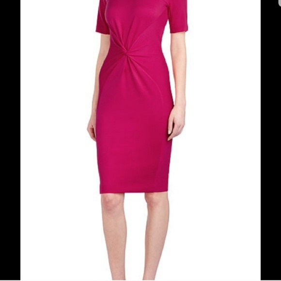 Escada Knot Front Mustard Yellow Dress - Picture 5 of 7